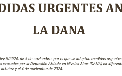 WEBINAR MEDIDAS URGENTES ANTE LA DANA